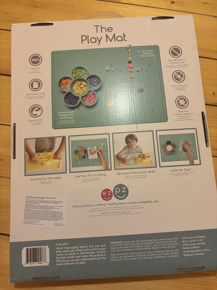 Ezpz Play Mat – silikonowa mata z przegródkami,