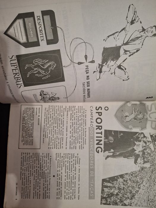 Rara revista comemorativa sporting taça das taças 1964