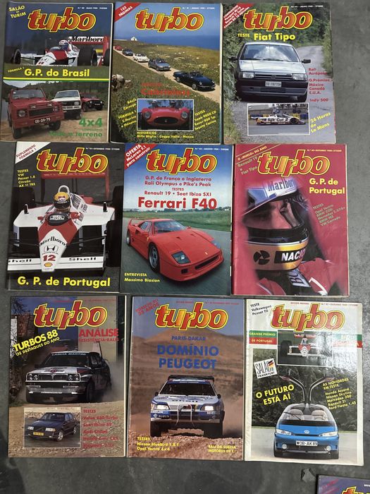 Revistas antigas Vintage Turbo 1984 a 1992
