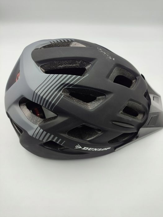Kask rowerowy MTB Dunlop z lampką LED regulowany bezpieczny L 58-61