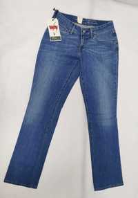 Spodnie damskie LEVI'S JEANS dżinsowe straight W25 L32 XS SPL026