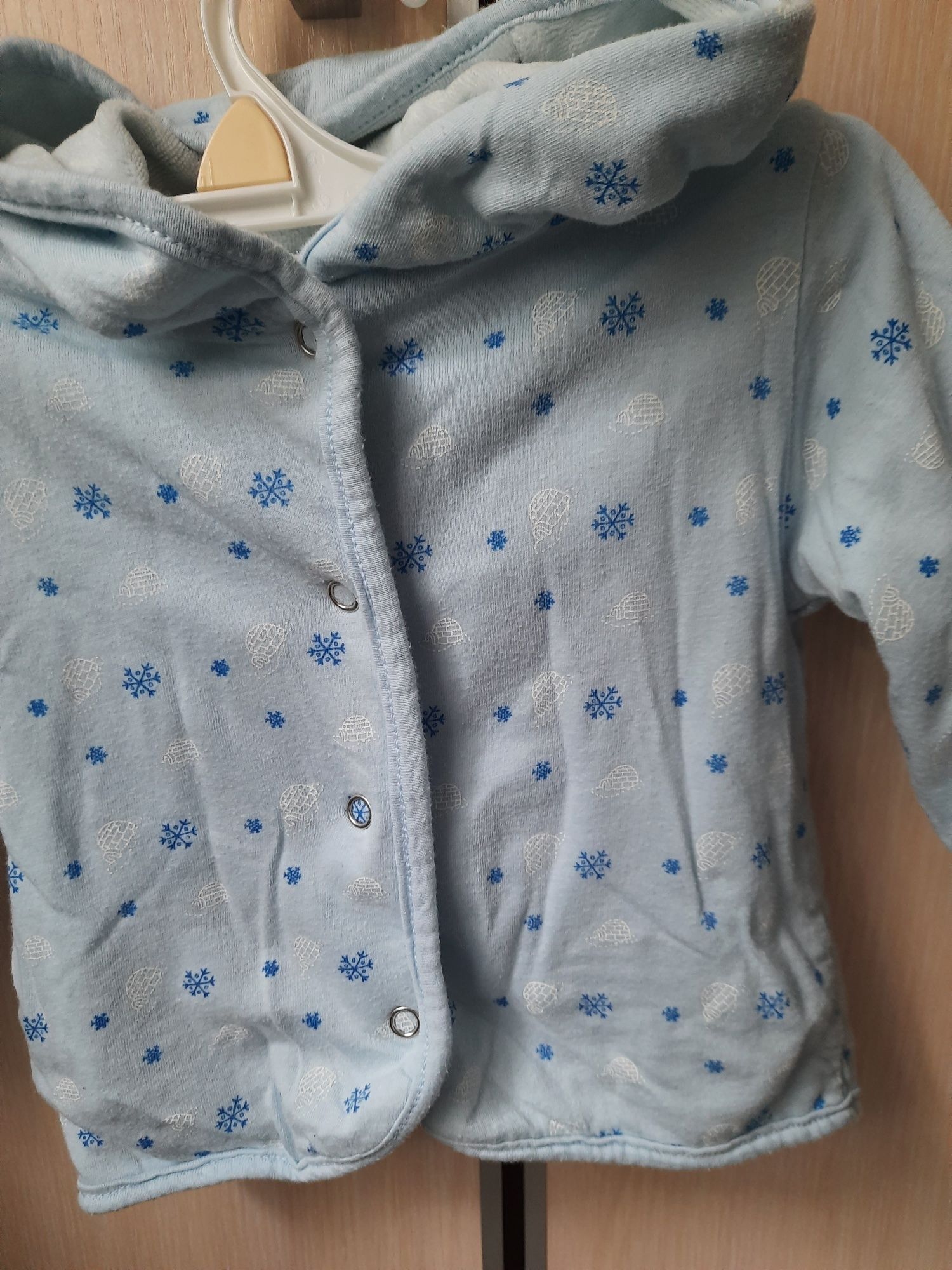 Dwustronna welurowa bluza niemowlęca r.3-6mcy