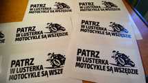 Patrz w lusterka - motocykle są wszędzie - Wlepki, naklejki