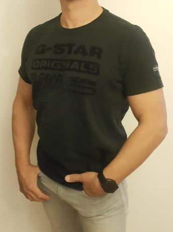 T-shirt G-star Raw ciemny granat