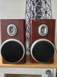 Colunas de som Philips, em madeira, carvalho