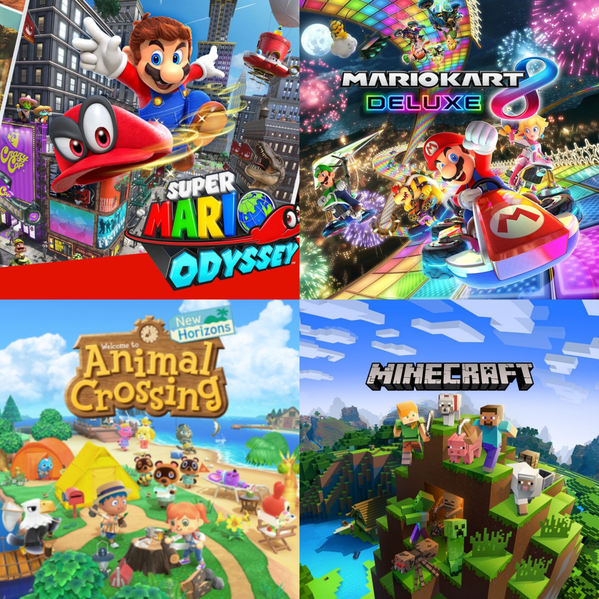 Акаунт Nintendo Mario Odyssey, Animal crossing, Mario Kart