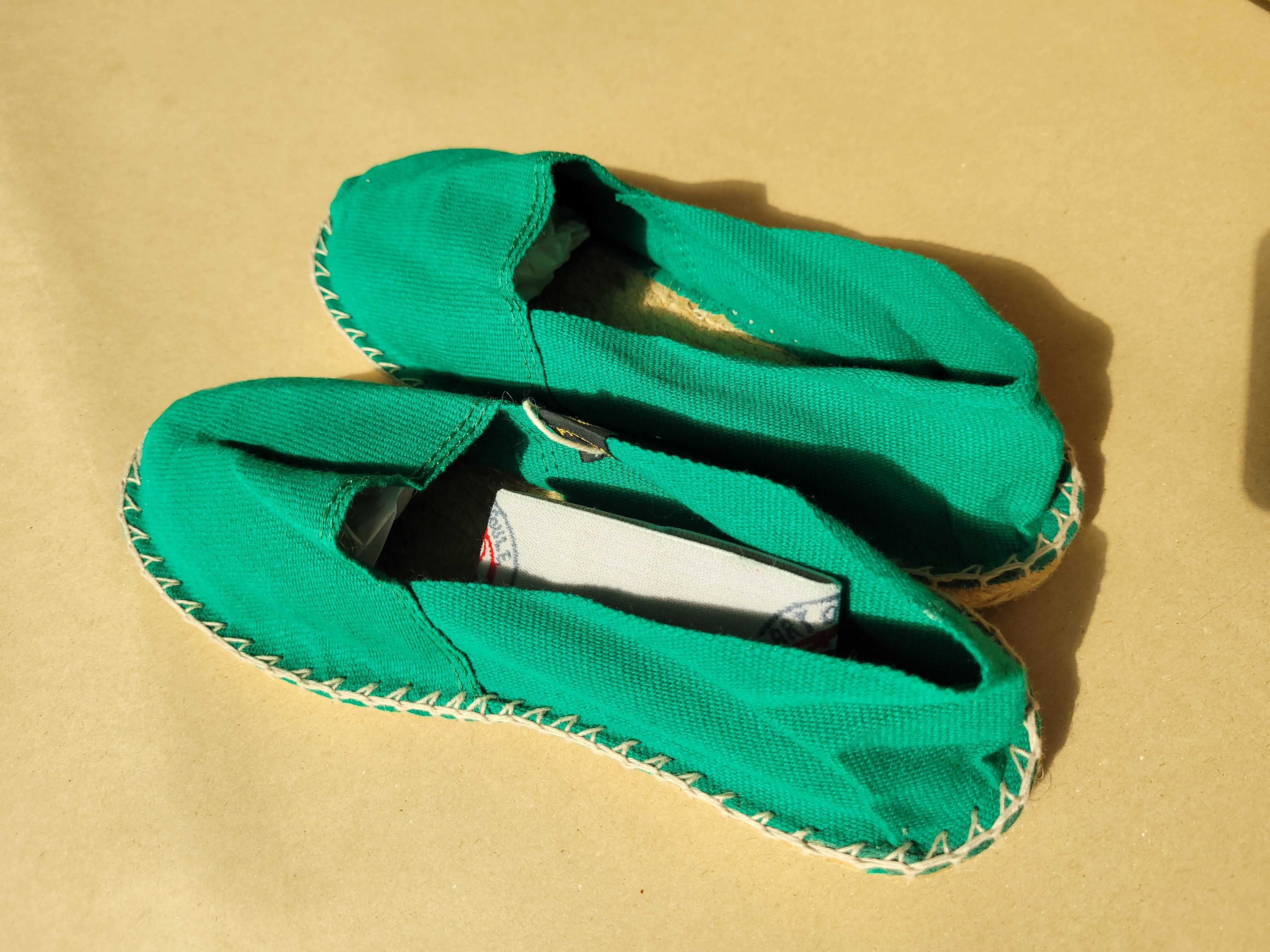 Espadryle zielone r. 39 (24,5 cm)