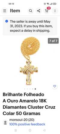 Vendo fio Ouro estrangeiro 18k