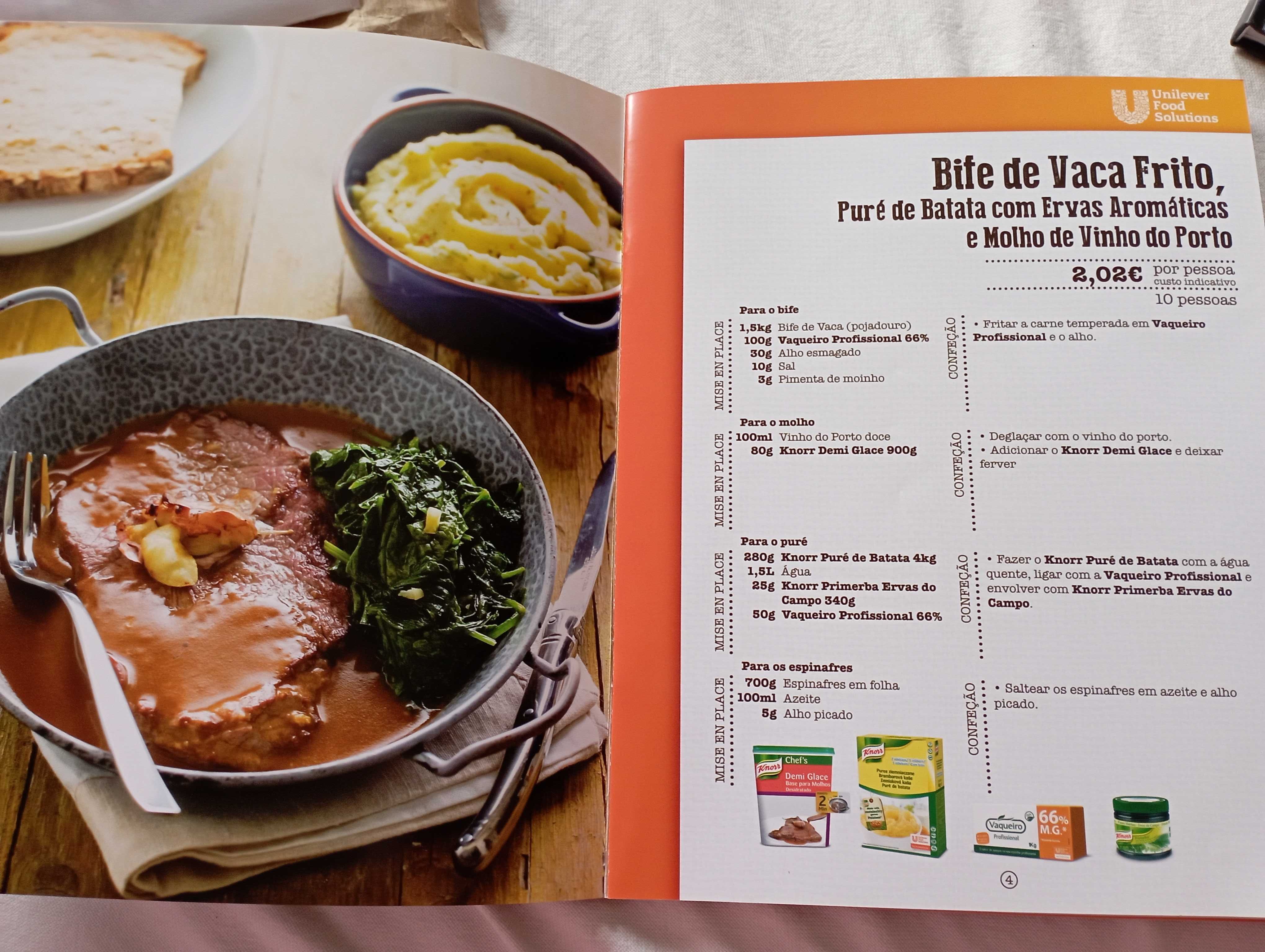 Brochura O Chef recomenda: receitas com molhos