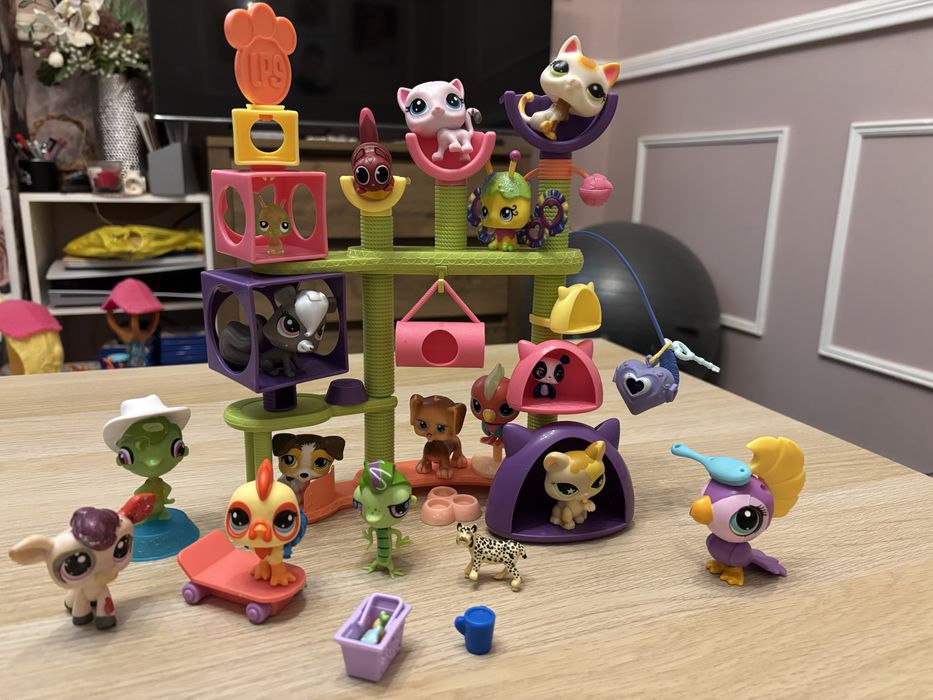 Drapak littlest pet shop duzy zestaw z akcesoriami i dodatkami +gratis