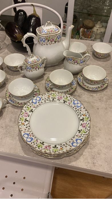 Serviço de chá Vista Alegre “lacinhos” antigo