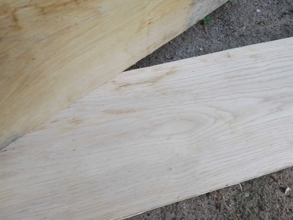 Parapet dębowy, heblowany 4 cm grubości