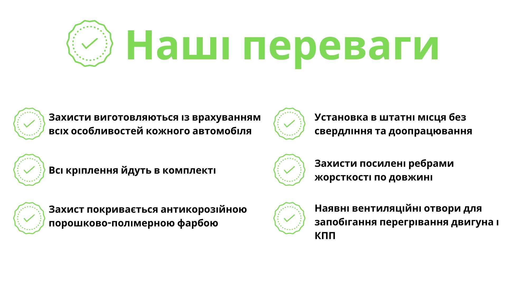 Металевий захист двигуна та КПП на БУДЬ-ЯКЕ АВТО. Ціна від виробника