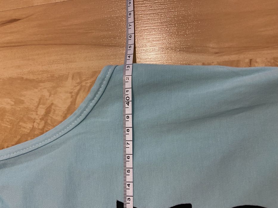 Vans XL bardziej S/ M seledynowa  bluzka sportowa na ramiączkach