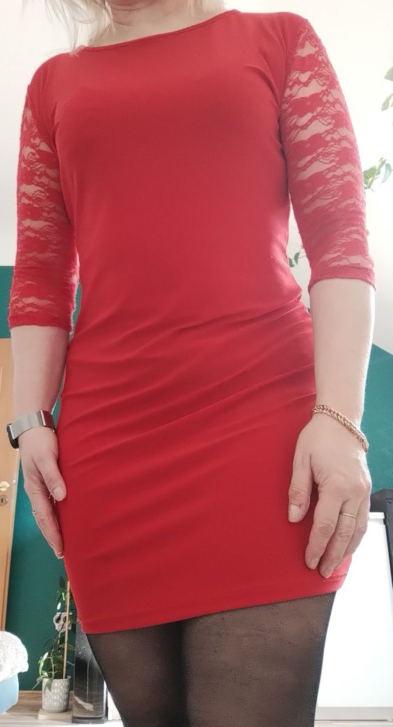 Sukienka czerwona M, bdb
