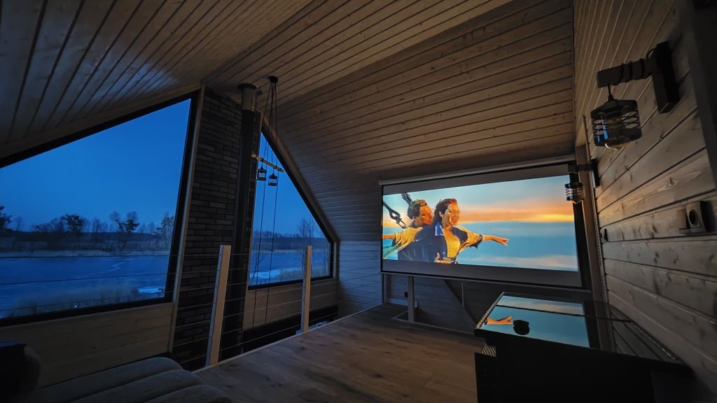 Domek z linią brzegową, balia, sauna, rowery