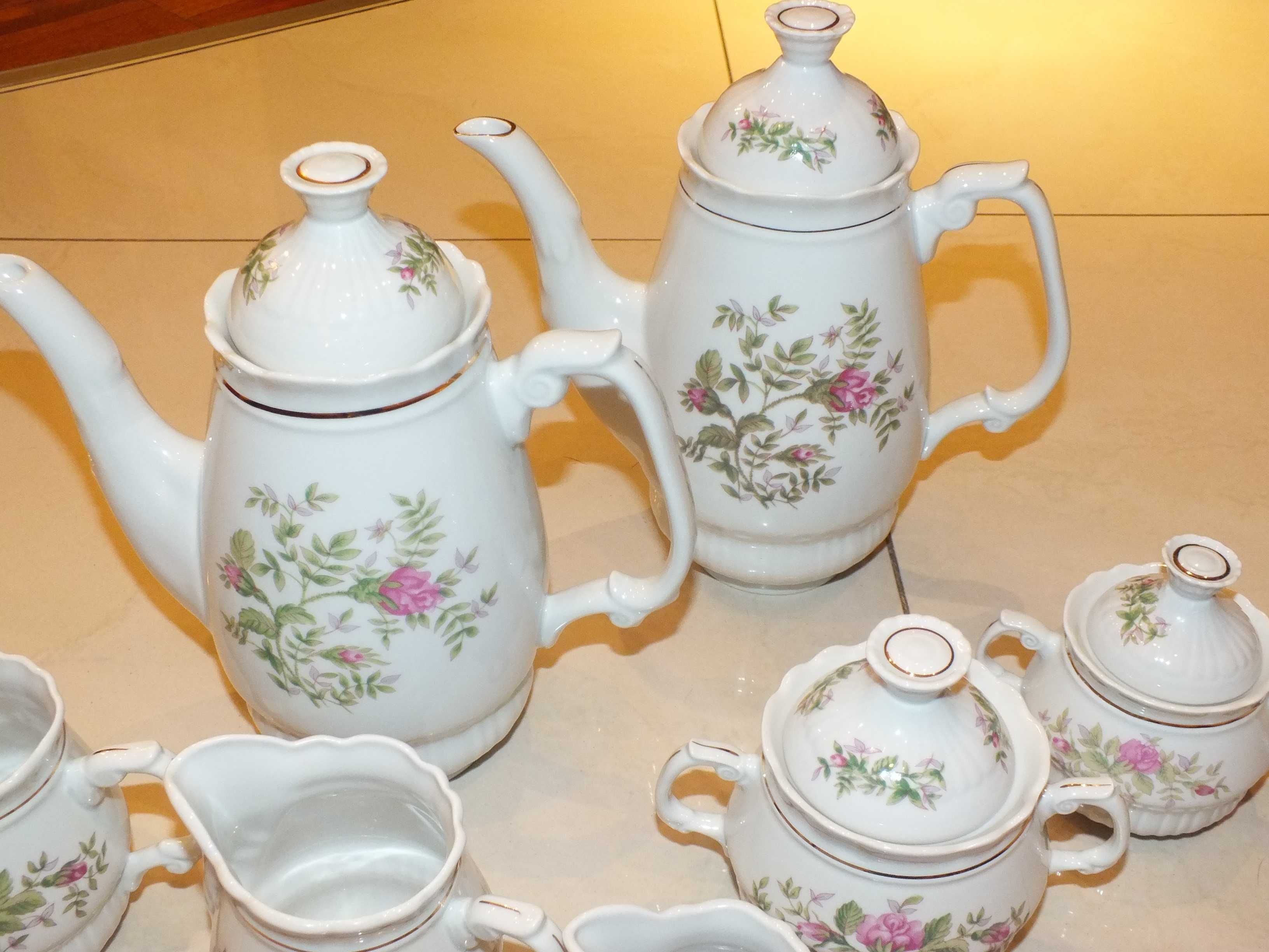 Porcelana Włocławek serwis Kawa herbata stylizowany na lata 20-te