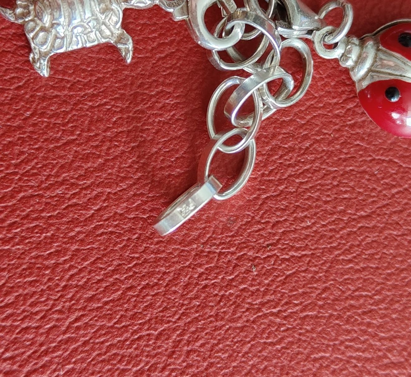 Srebrna bransoletka Charms