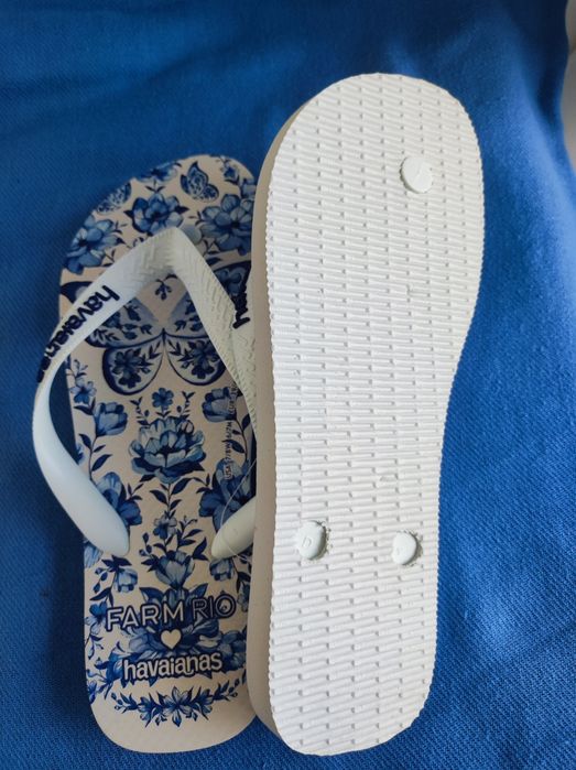Havaianas novas senhora t39-40 europeu FARM mod "Jardim de Porcelana"