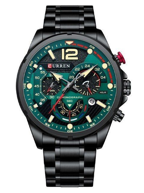 zegarek męski curren 8395 (zc019c) - chronograf