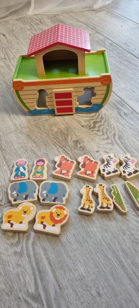 Zabawka edukacyjna klocki drewniane Arka
