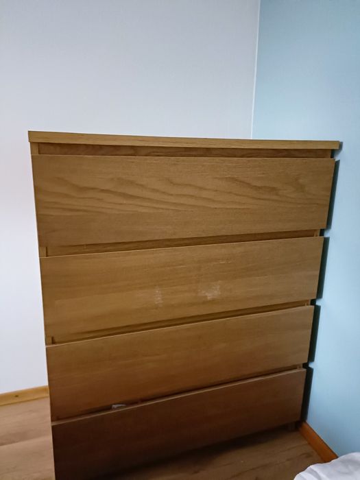 Komoda Malm Ikea brazowa 4 szuflady 80x100