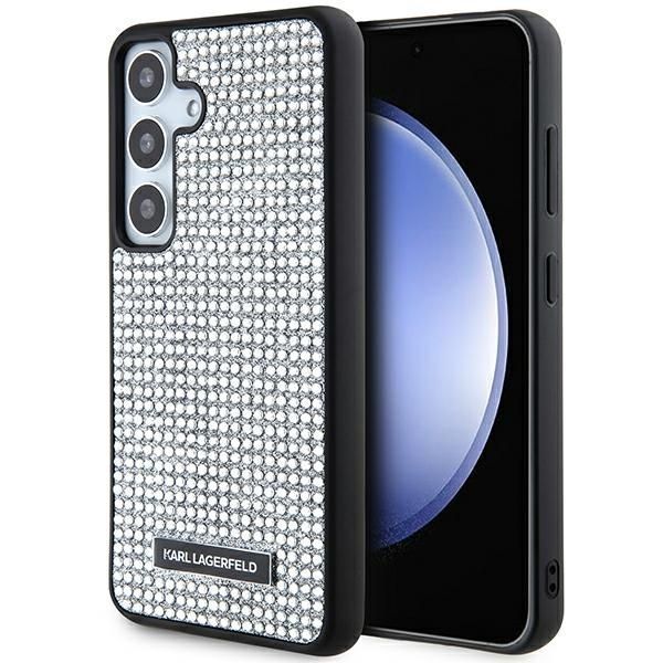Etui Karl Lagerfeld Rhinestone Logo Metal Plate dla Samsung Galaxy S24