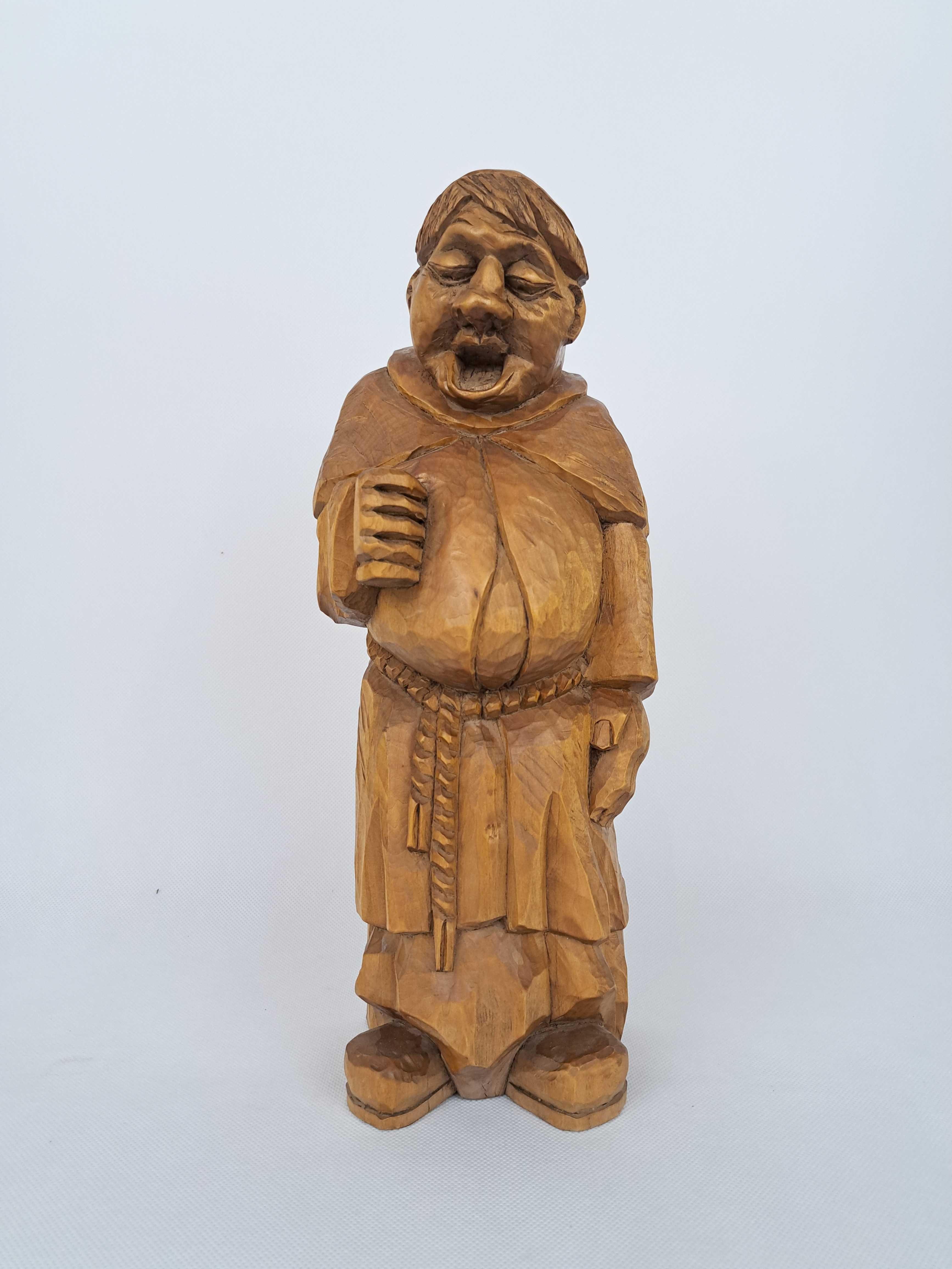 Zakonnik, mnich, rzeźba drewniana wys. 39 cm