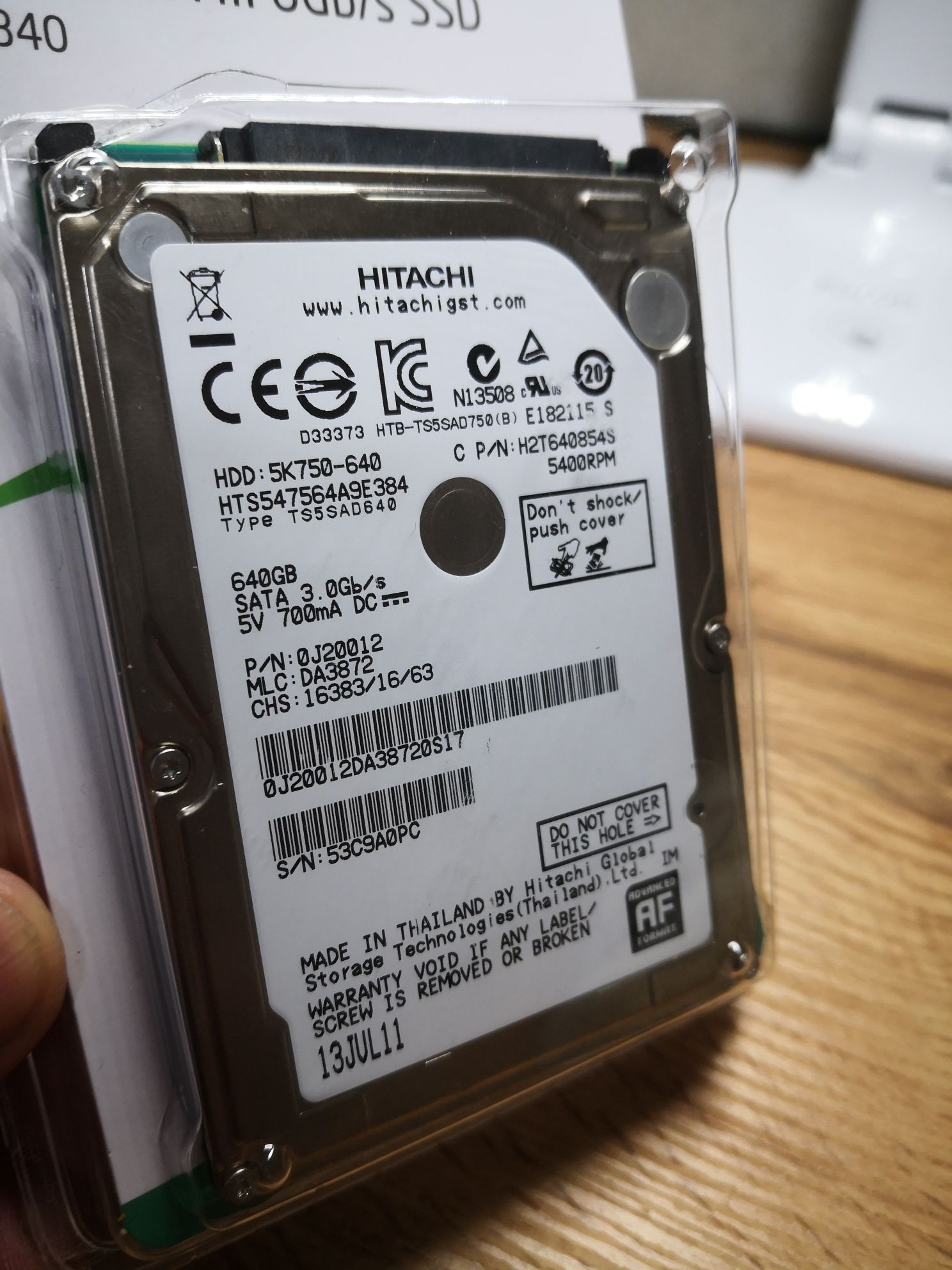 Жорсткий диск 640 gb для ноута