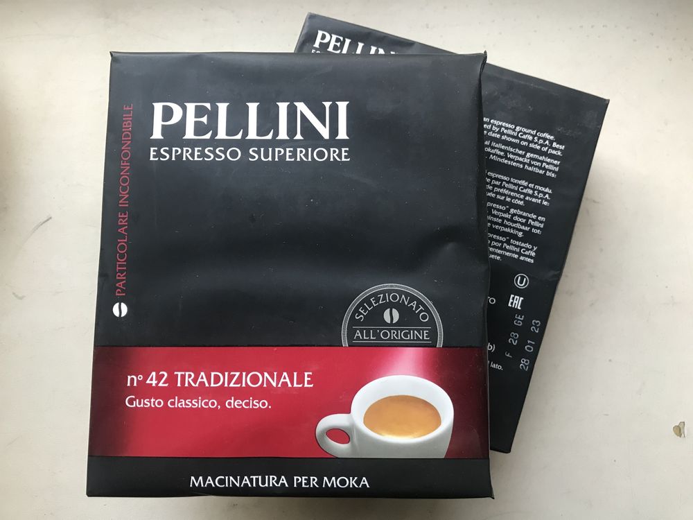 Кофе молотый Pellini 250 гр. (капучино 500 гр. Crubon)