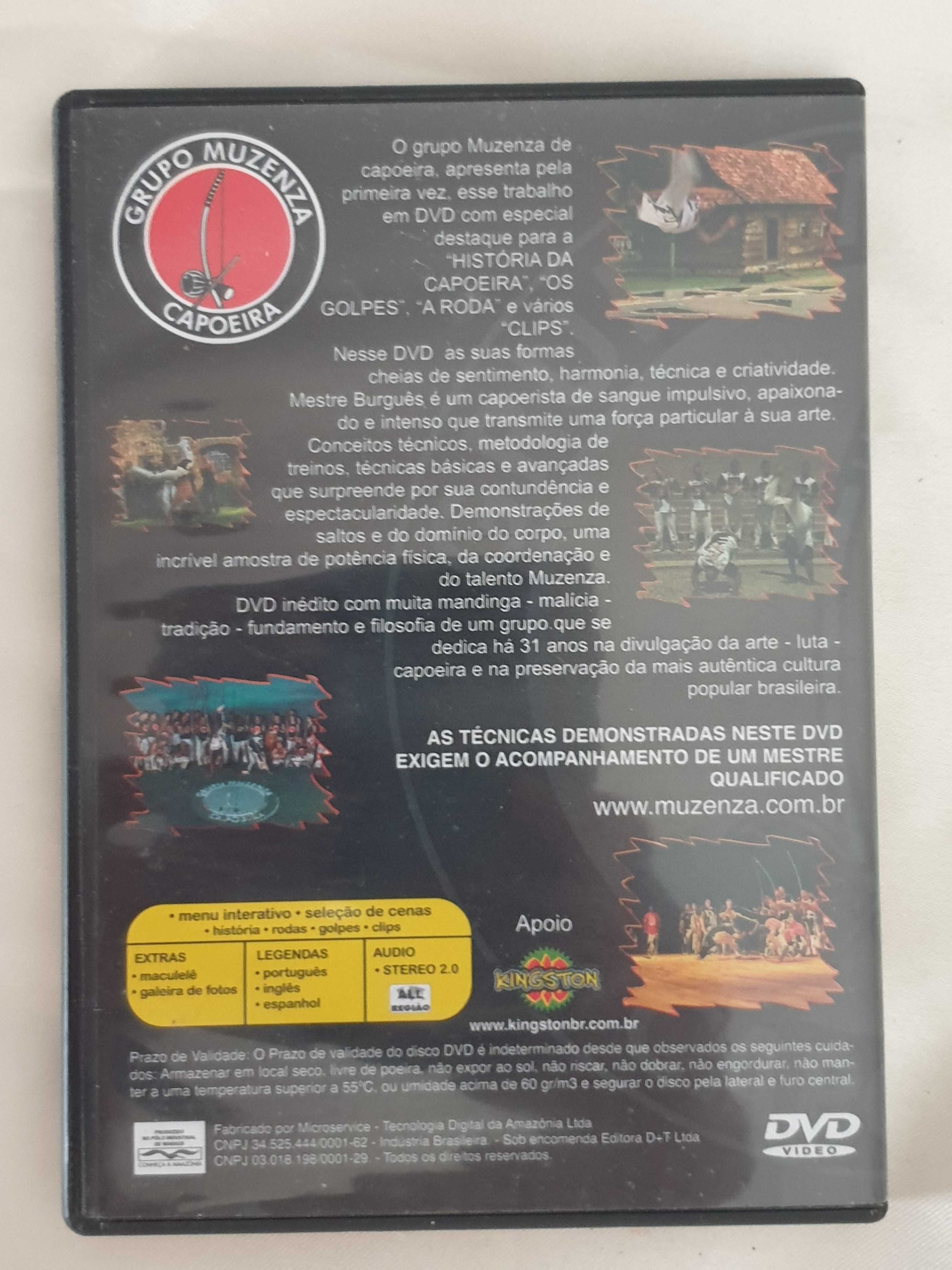 DVD Capoeira Raro – Grupo Muzenza – Estado impecável – c/Capa e Estojo