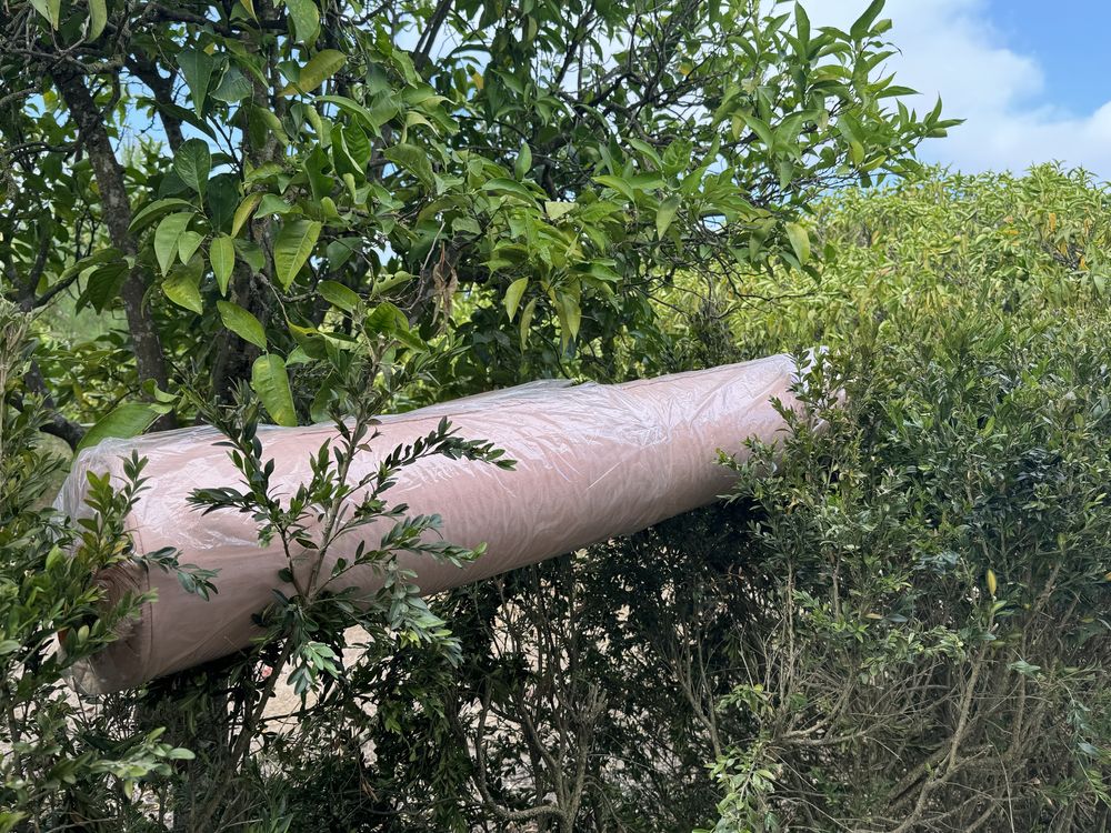 Almofada em rolo em gorgorão de seda