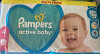 2 упаковки Pampers active baby 4 58 штук