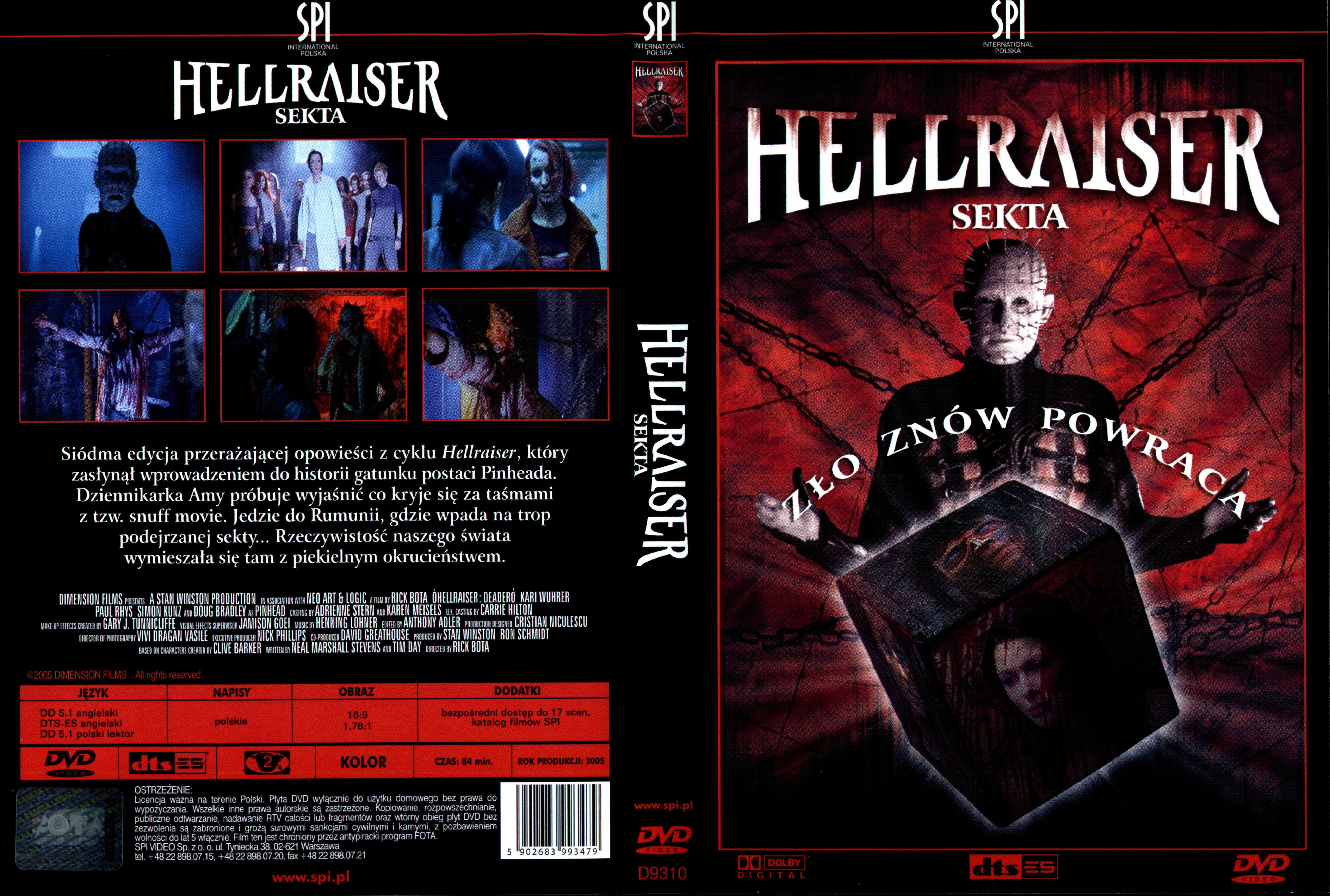 Hellraiser 3xDVD Hellseeker Hellworld Deader Bota Lektor CAŁOŚĆ 50zł