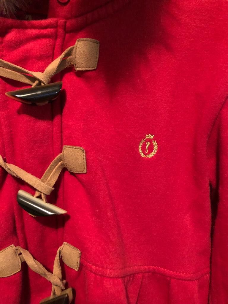 Casaco vermelho com capuz e pelo T 12 Lanidor