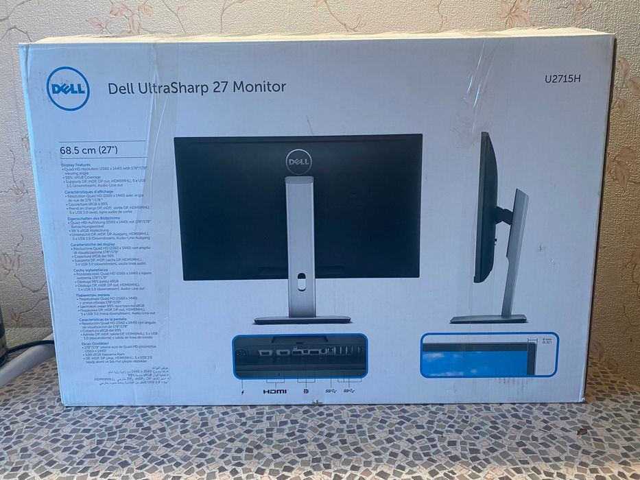 Монитор 27" Dell U2715H Black (210-ADSO)