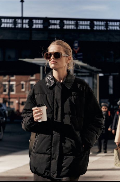 Стьобана куртка пуховик Zara анорак Zara