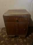 Szafki nocne stolik nocny prl drewniany retro vintage ozdobny loft