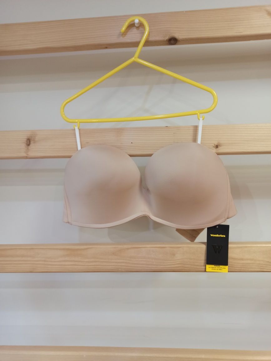 65E wonderbra 30DD strapless do sukienek beż nude