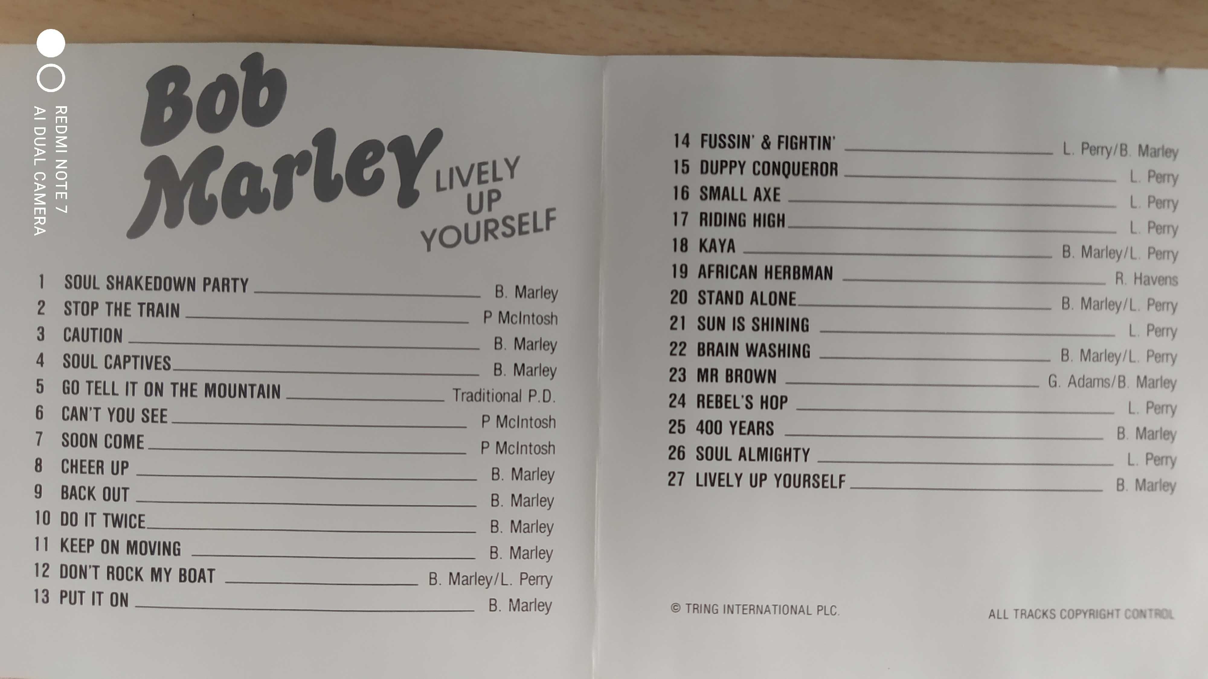Bob Marley Lively Up Yourself CD