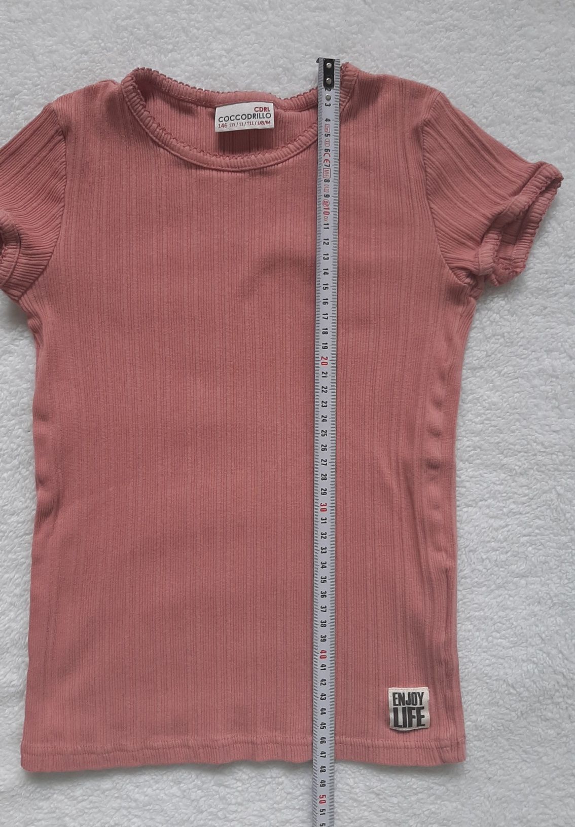 Koszulka t-shirt dla dziewczynki w prążki r.142/146 Coccodrillo