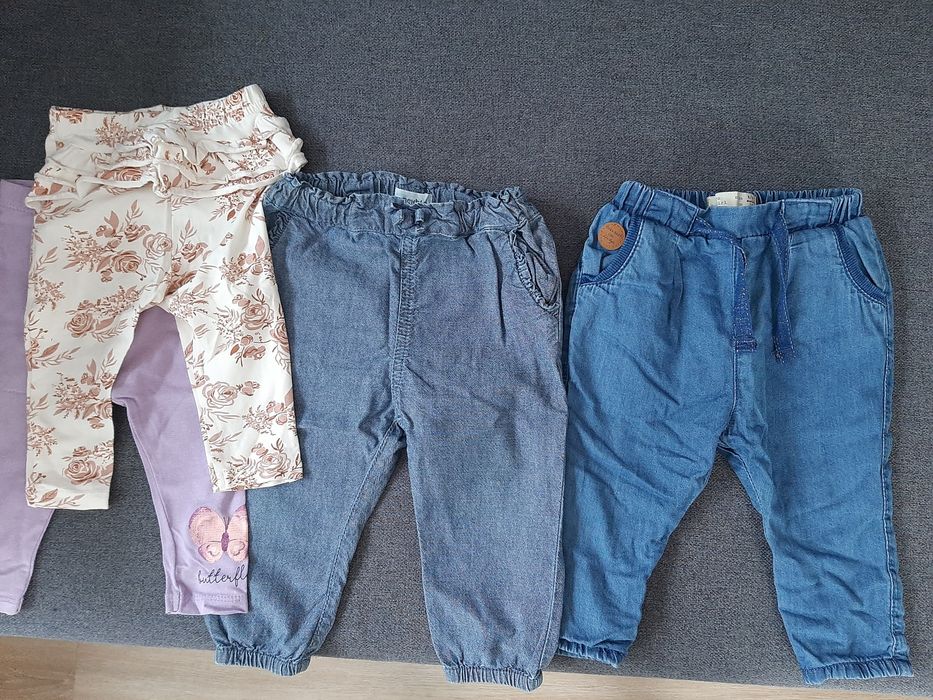 5 szt. spodnie rozm.74 legginsy ZARA, Newbie