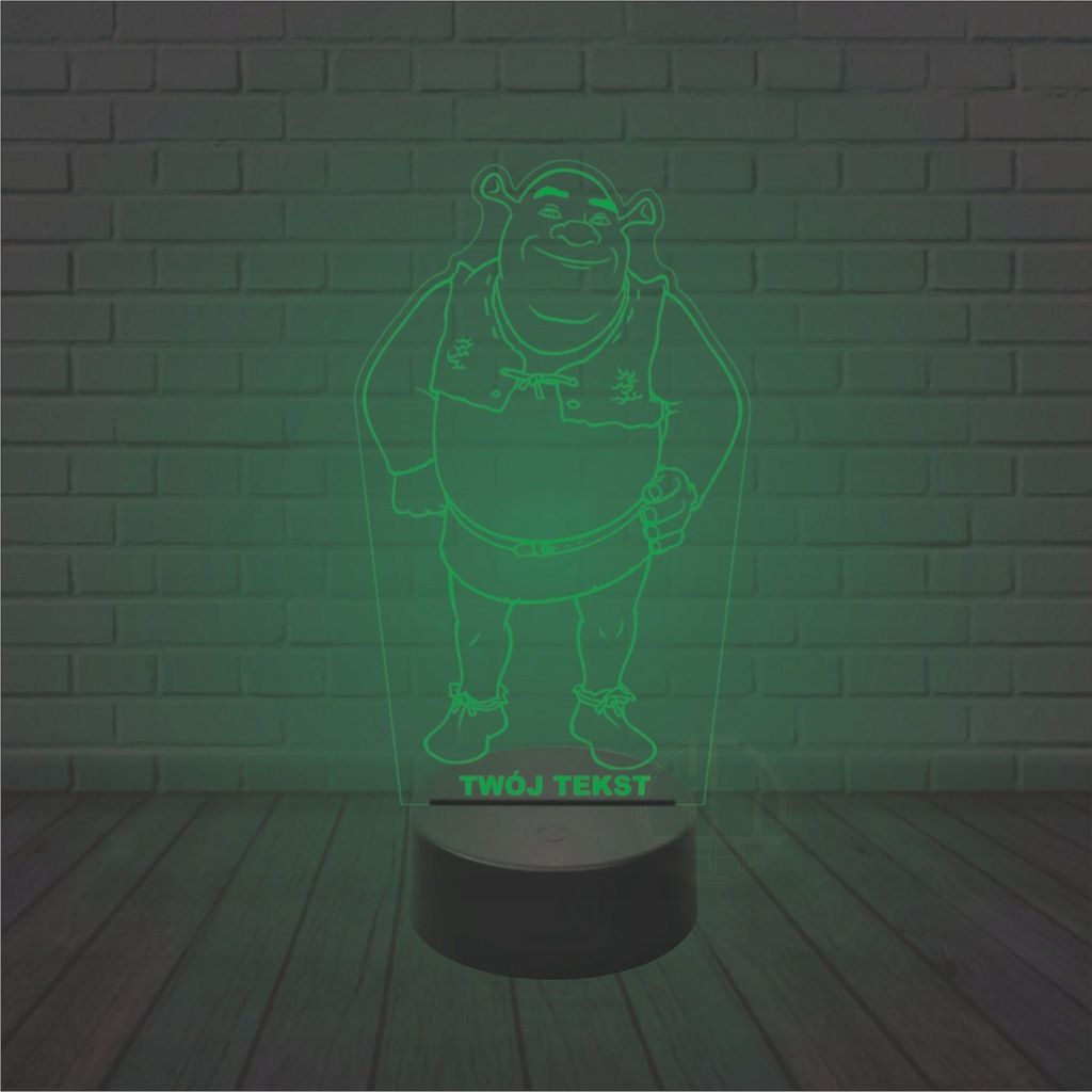 Lampka nocna na biurko LED 3D grawer SHREK