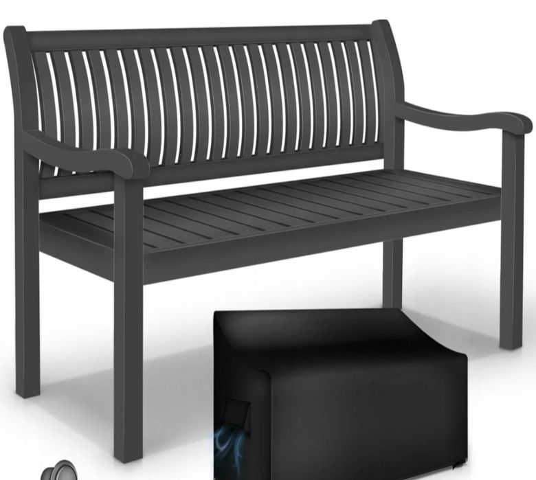 Ławka ogrodowa z oparciem drewno 150 x 62 cm