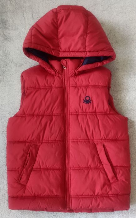 Czerwona kamizelka bezrękawnik United Colors of Benetton XL 10 11 lat