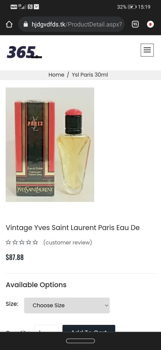 Yves Saint Laurent Paris woda toaletowa vintage 30 ml