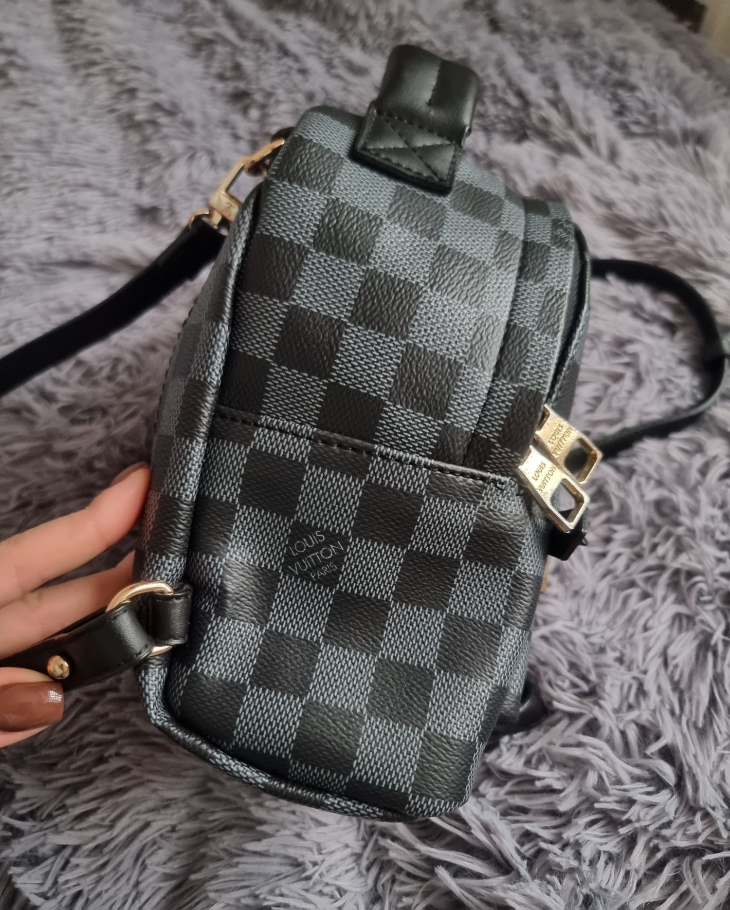 Torebka plecak plecaczek jak lv louis vuitton logowana monogram
