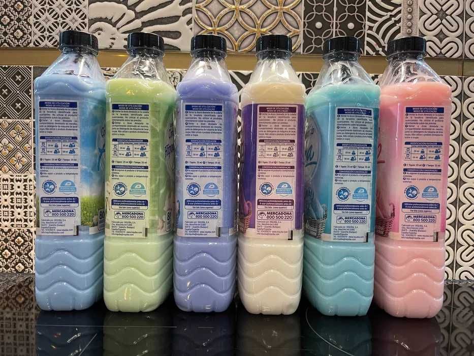 Pakiet 6 Płynów do płukana koncentrat 1.6L. Super jakość z Hiszpanii.