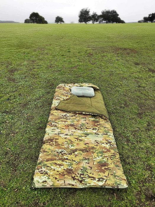 Зимний Спальный Мешок Военный 205х100 боковая молния -25 Мультикам