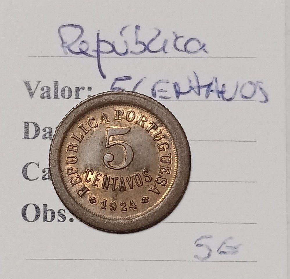 5 centavos 1924 bela